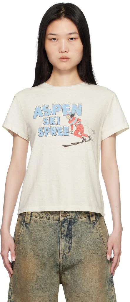 Re/Done Off-White Classic 'Ski Spree' T-shirt 1