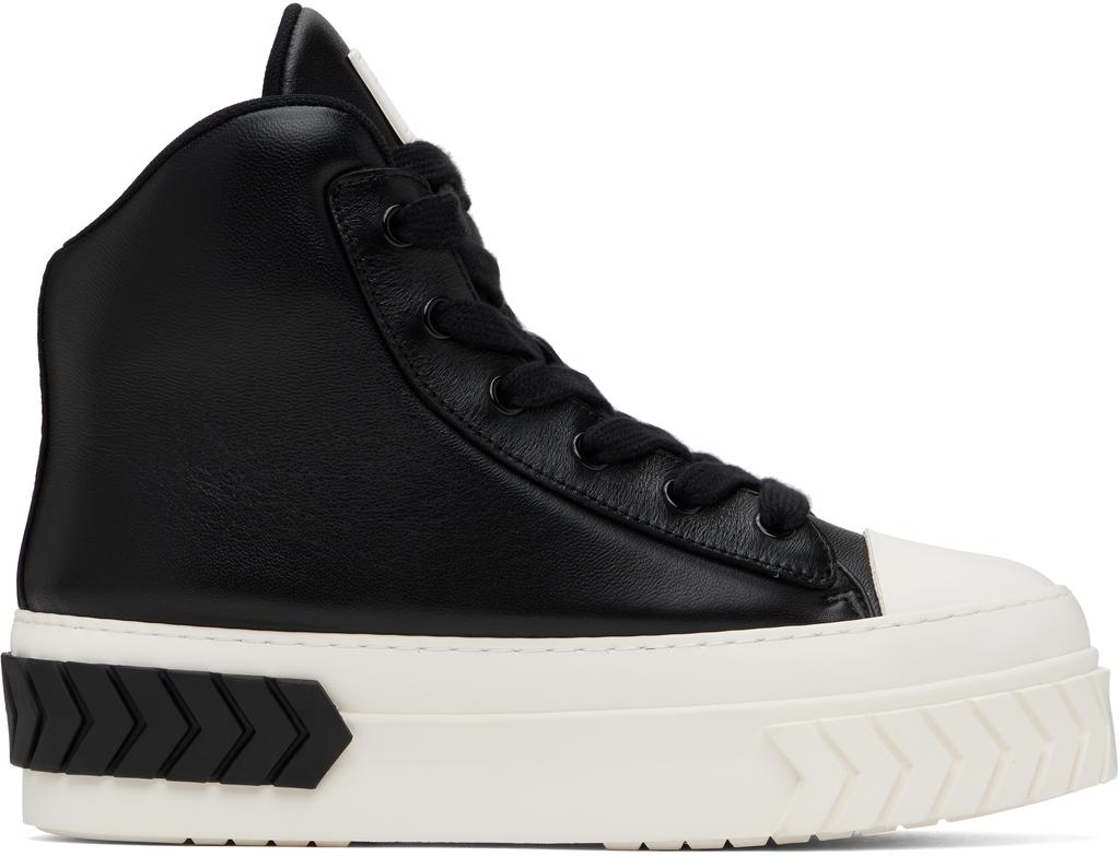 BOTH Black Tyres Platform Hi-Top Padded Sneakers