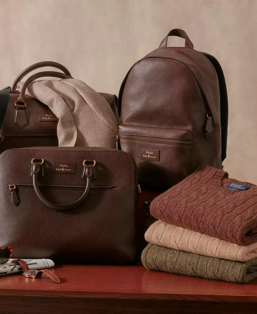 Ralph Lauren Men's Pebbled Leather Backpack 6