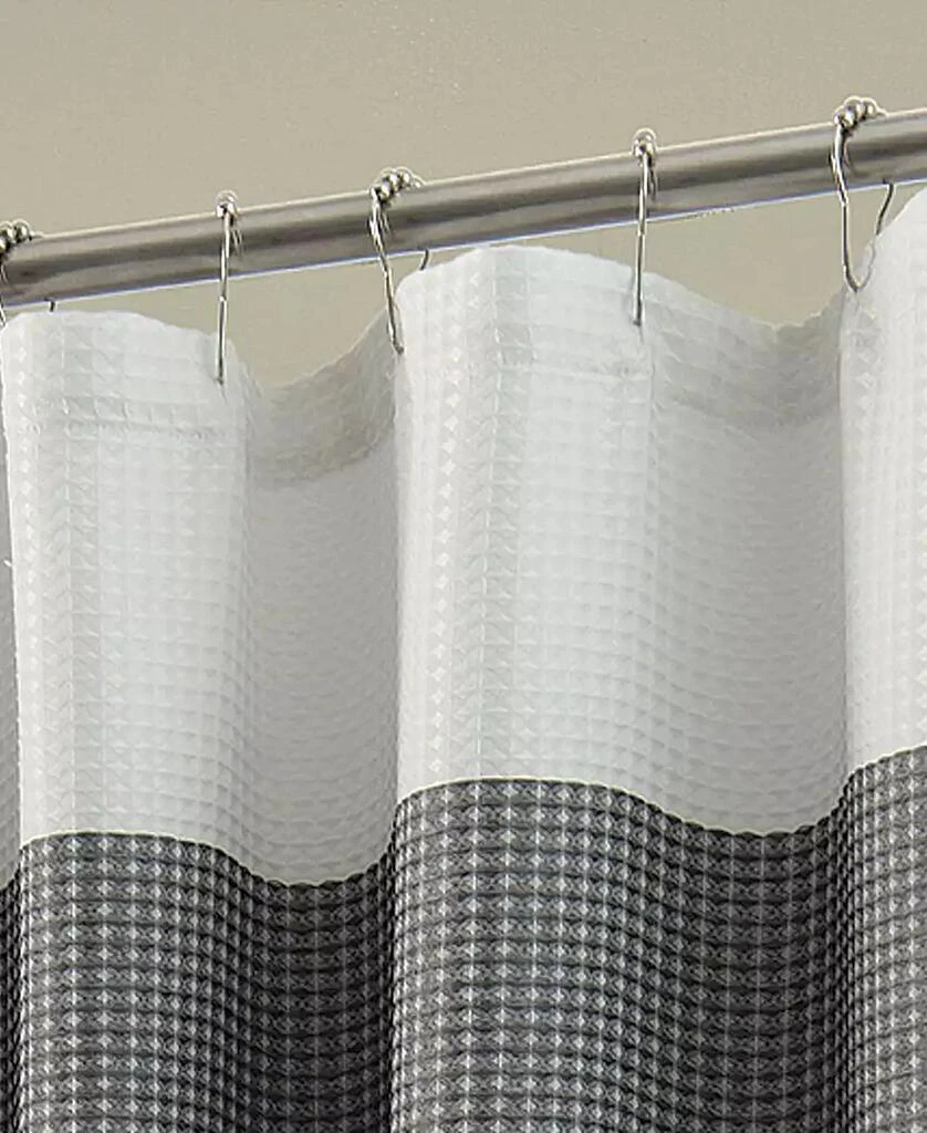 Spa 251 Ombre Waffle Striped Shower Curtain, 70" x 72" 2