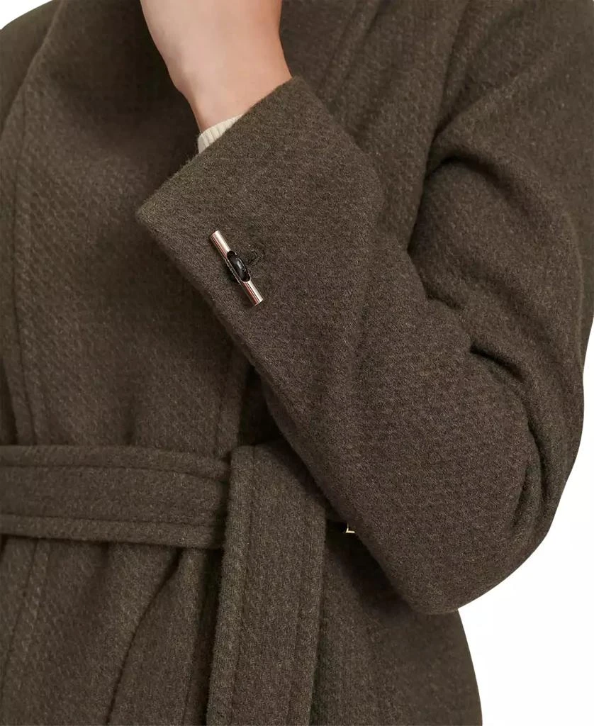 Calvin Klein Womens Asymmetrical Belted Wrap Coat, Created for Macys 5