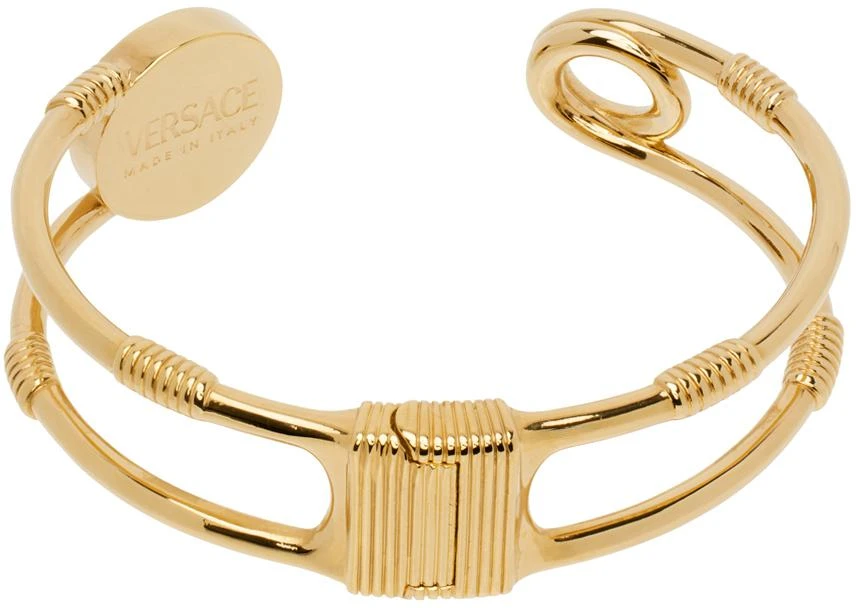 Versace Gold Safety Pin Bracelet 2