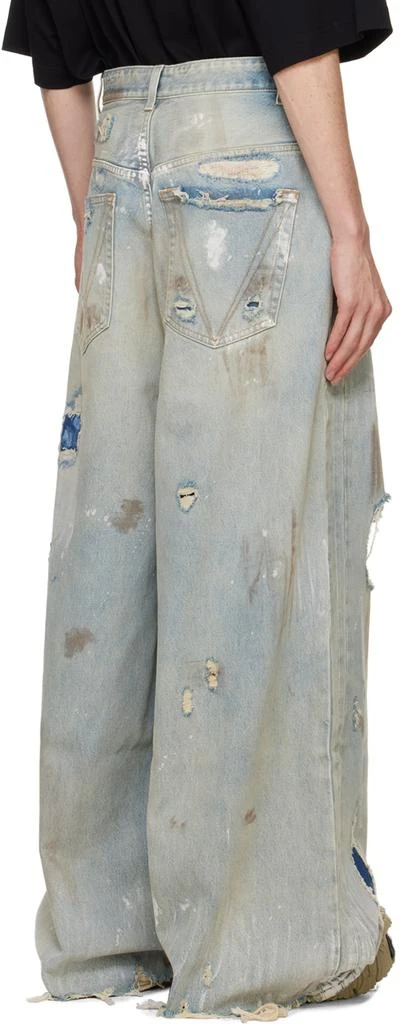 Vetements Blue Trashed Big Shape Jeans 3