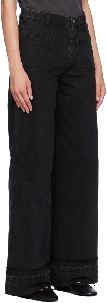 Rag & Bone Black Marina Wide-Leg Jeans 2