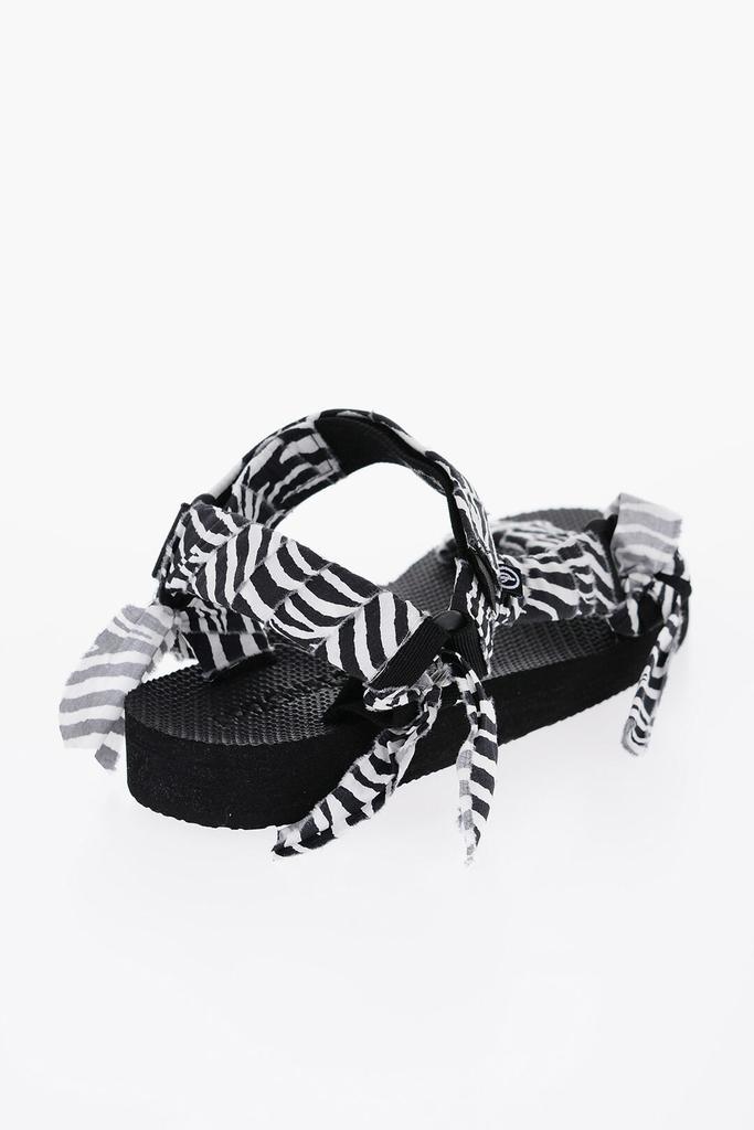 Arizona Love Zebra Patterned Trekky Sandals With Velcro Closure