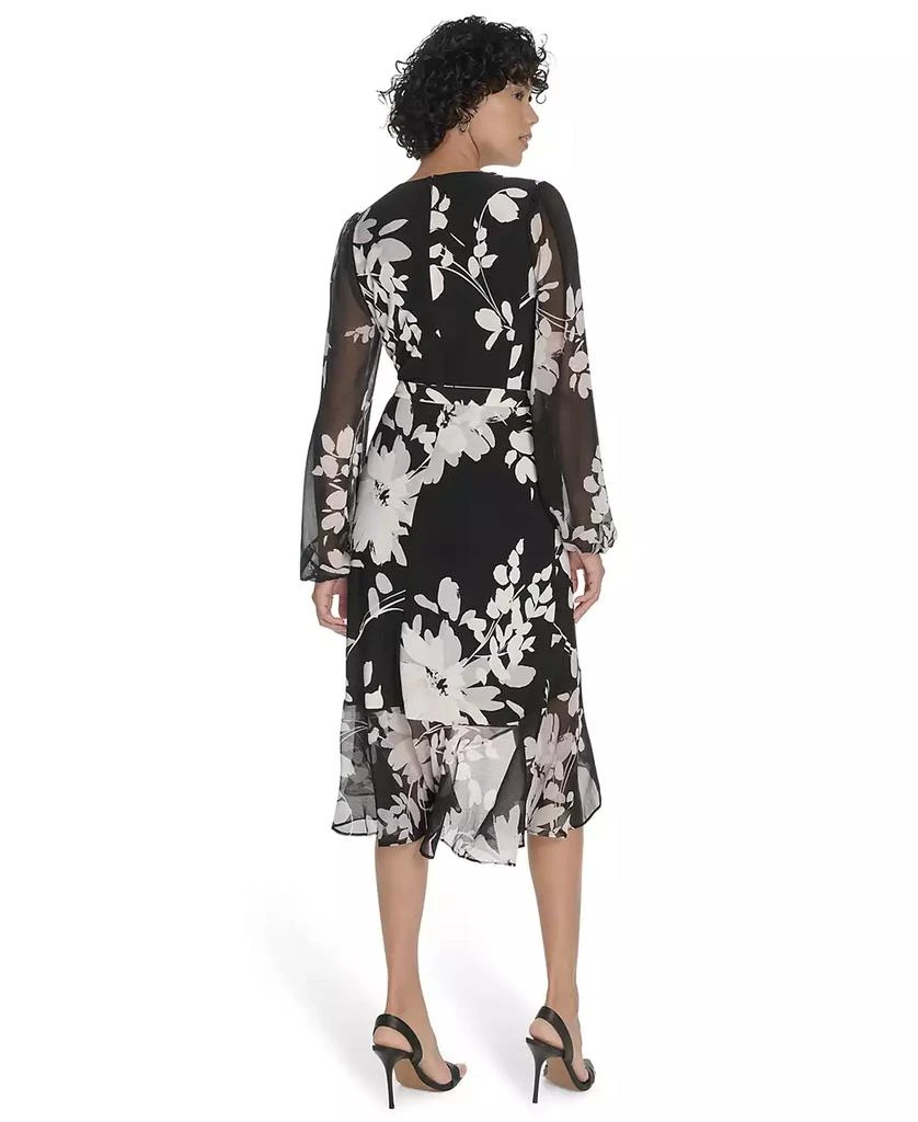 Petite Long-Sleeve Chiffon Combo Midi Dress  On Sale Now with Up to 61%  Off | Discover Exclusive Deals & Savings at BeyondStyle  Authentic Tommy  Hilfiger dress|women's fashion|dresses with Limited-Time Discounts,