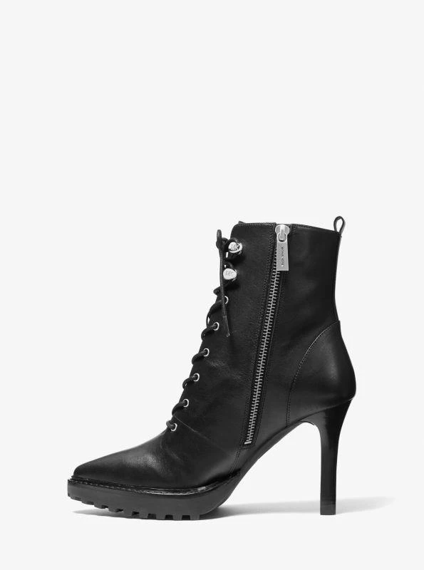 Michael Kors Kyle Leather Lace-Up Boot 3