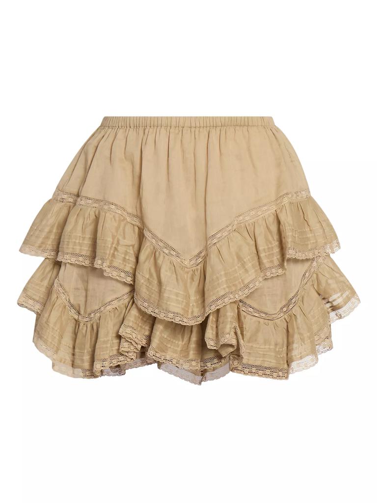 Isabel Marant Étoile Gisele Cotton Ruffle Miniskirt