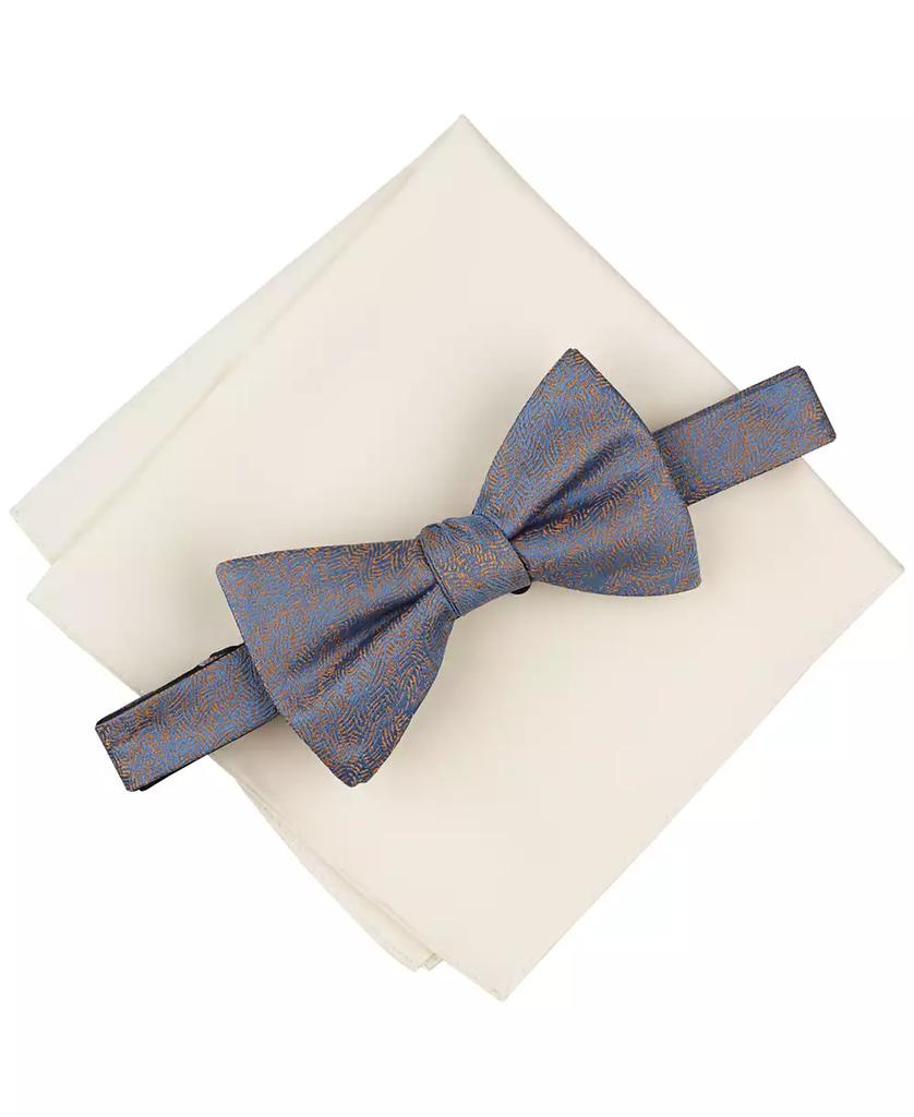 Alfani Men's Ozarks Abstract Bow Tie & Solid Pocket Square Set, Exclusively at Macy's