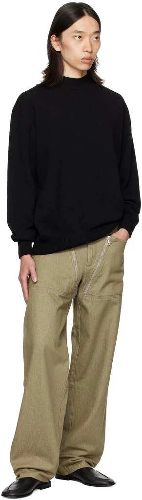 Dries Van Noten Taupe Paneled Jeans 4