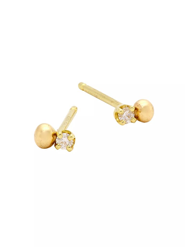 Zoë Chicco Gold Beads 14K Yellow Gold & Diamond Stud Earrings