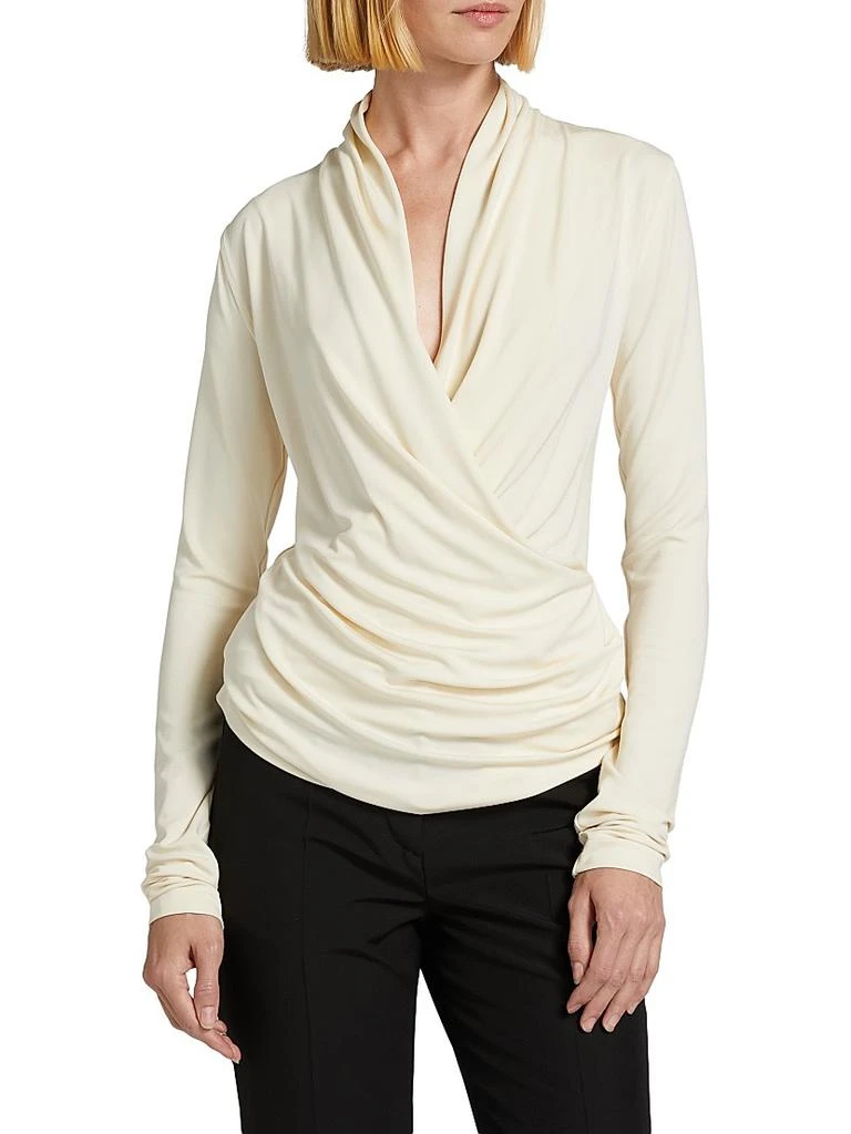 Totême Stretch-Jersey Wrap Top 3