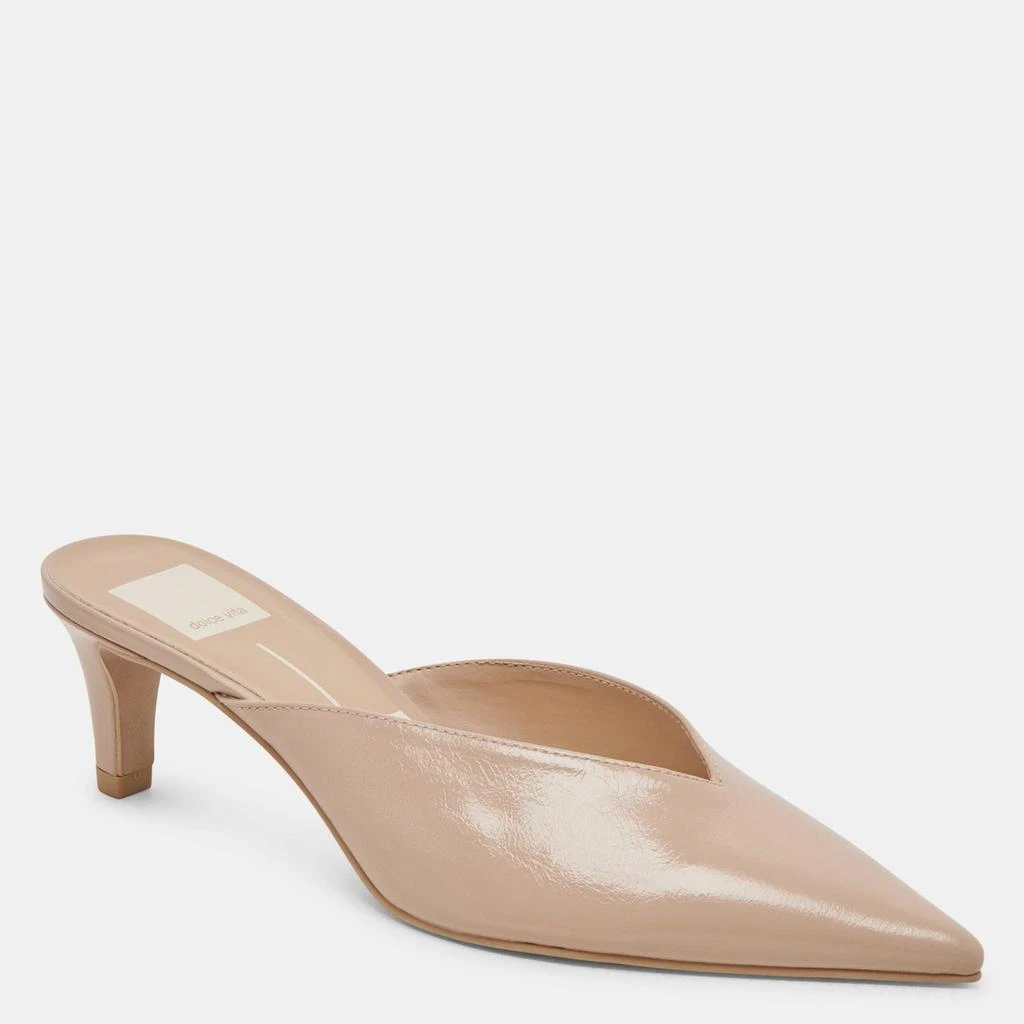 Dolce Vita Sarina Heels Beige Crinkle Patent 2