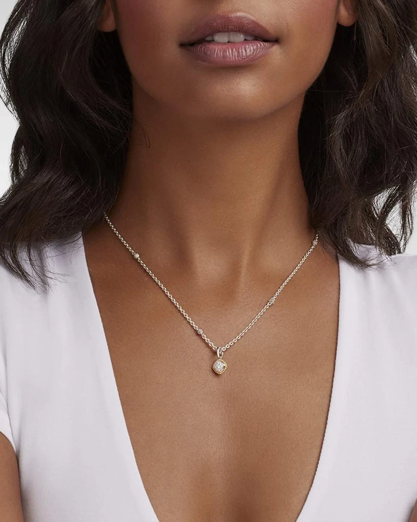 LAGOS 18K Sterling Silver Rittenhouse Pave Diamond Necklace 2