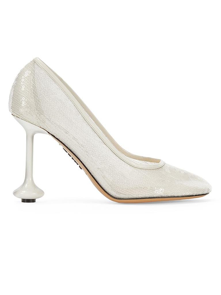 Loewe Toy 90MM Sequin Sculptural Pumps - High Heels
