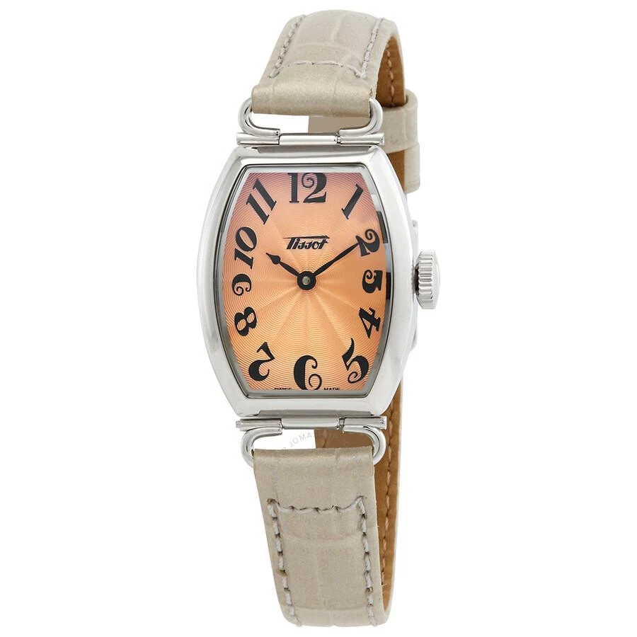 Tissot Heritage Quartz Orange Dial Ladies Watch T128.109.16.282.00 1