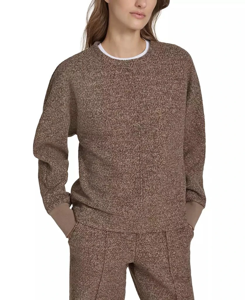 Marc New York by Andrew Marc Andrew Marc Sport Women's Fuzzy Knit Crewneck Sweatshirt 1