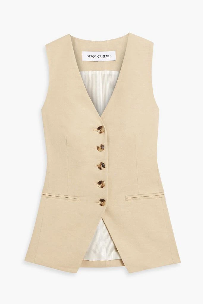 VERONICA BEARD Liff linen-blend vest 1