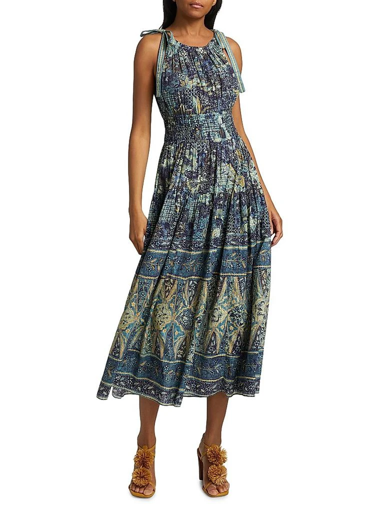 Ulla Johnson Essie Patchwork Batik Midi-Dress 3