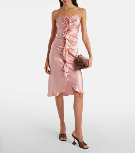 Rodarte Ruched silk crêpe midi dress 2
