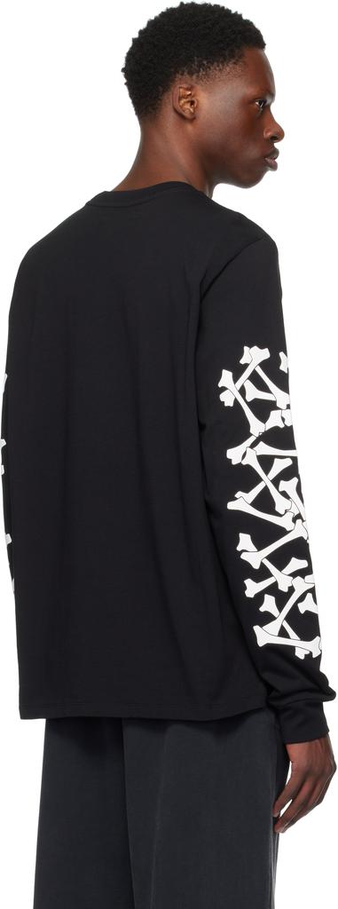 AMIRI Black Bones Stacked Long Sleeve T-shirt - T-Shirts AMIRI Black Bones Stacked Long Sleeve T-shirt - T-Shirts