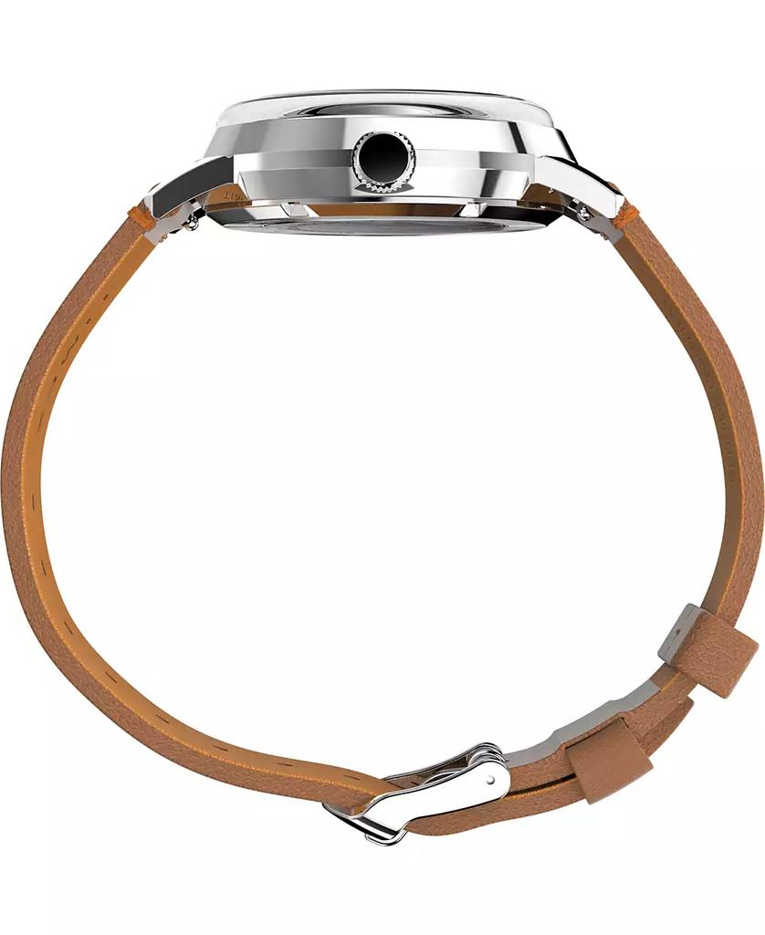 Timex Men's Mechanical Automatic Brown Leather Strap Watch, 40mm