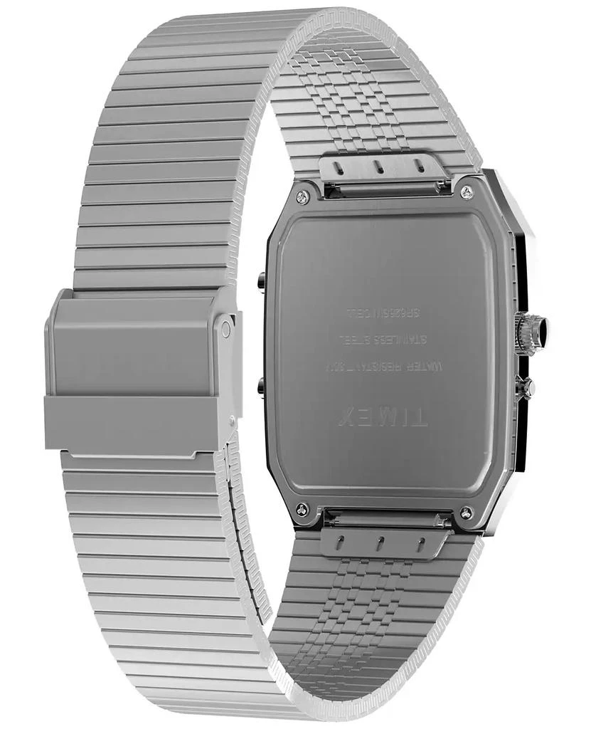 Timex Men's Quartz Analog Digital Silver-Tone Stainless Steel Watch, 33mm 4