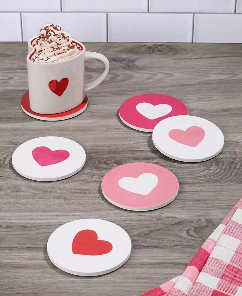Thirstystone Printed Heart Coasters, Set of 6 3