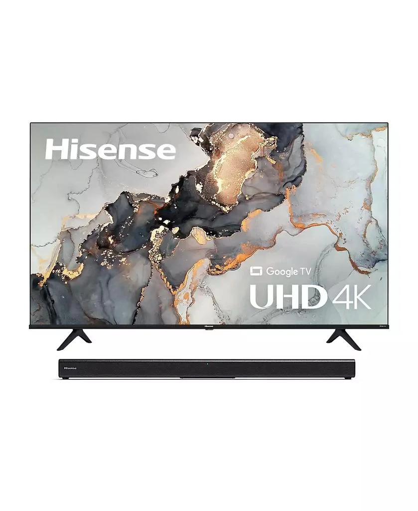 Hisense 50" A6 4K Smart LED TV and Soundbar Bundle