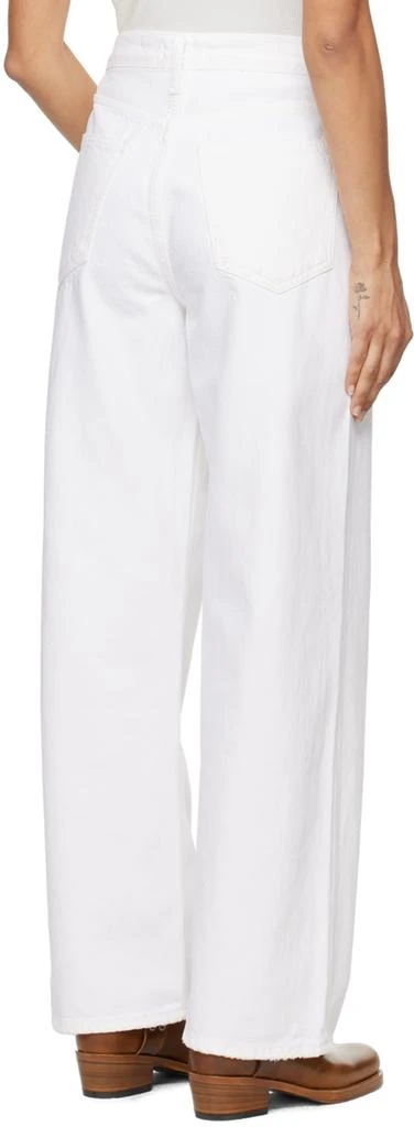 AGOLDE White Low Slung Baggy 30.5" Jeans 3