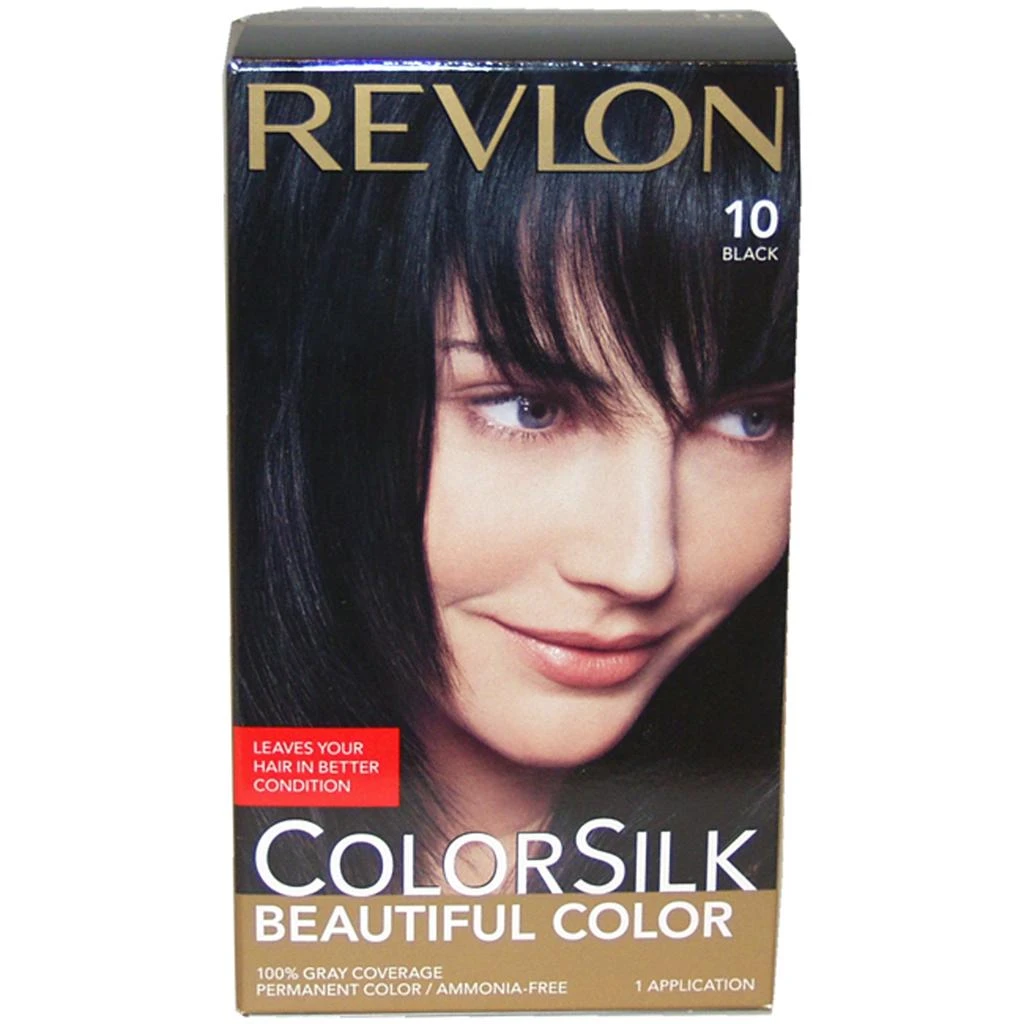 Revlon colorsilk Beautiful Color #10 Black by  for Unisex - 1 Application Hair Color 1