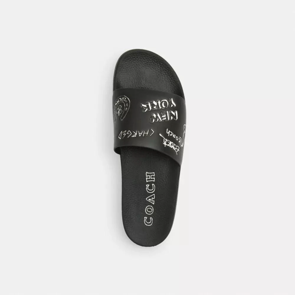 Coach Pool Slide With Sketch Print 4