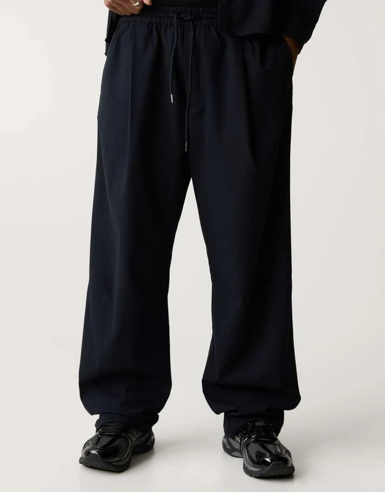 Pull&Bear Pull&Bear co-ord tailored trouser in navy 1