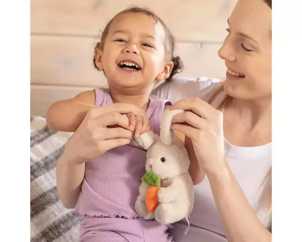 Sperric Easter Baby Plush Playset with Easter Basket, Bunny Holding Carrot, Easter Egg, and Squeaky Chicken, Sensory and Decorative Toys for Babies
Newborns 5