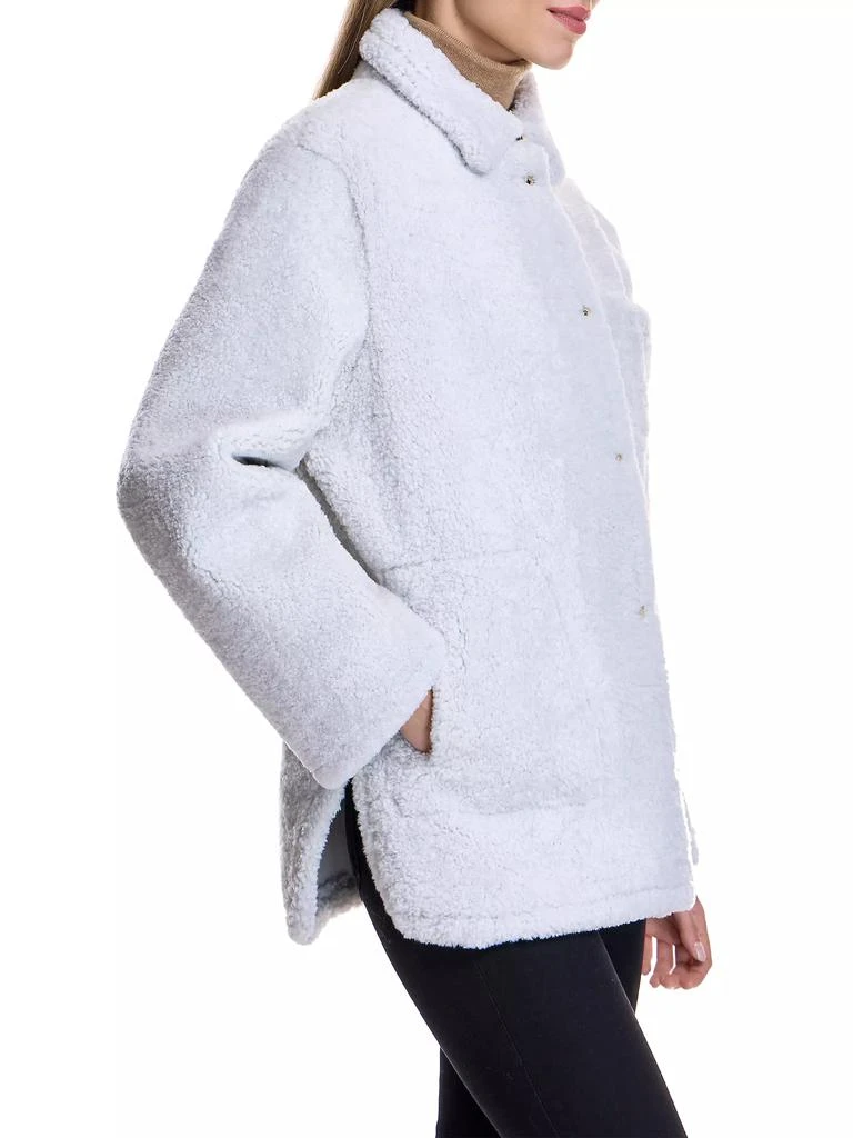 Maximilian Oversized Shearling Shirt-Jacket 4