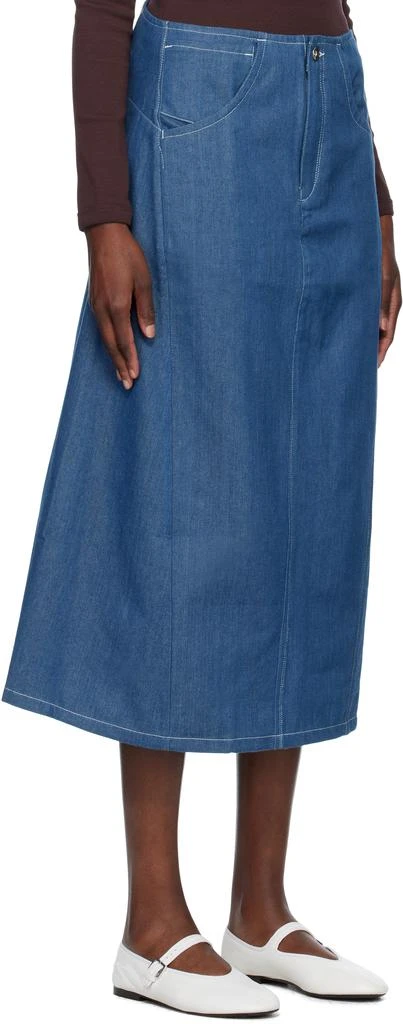 Story mfg. Blue Twisty Denim Midi Skirt 2