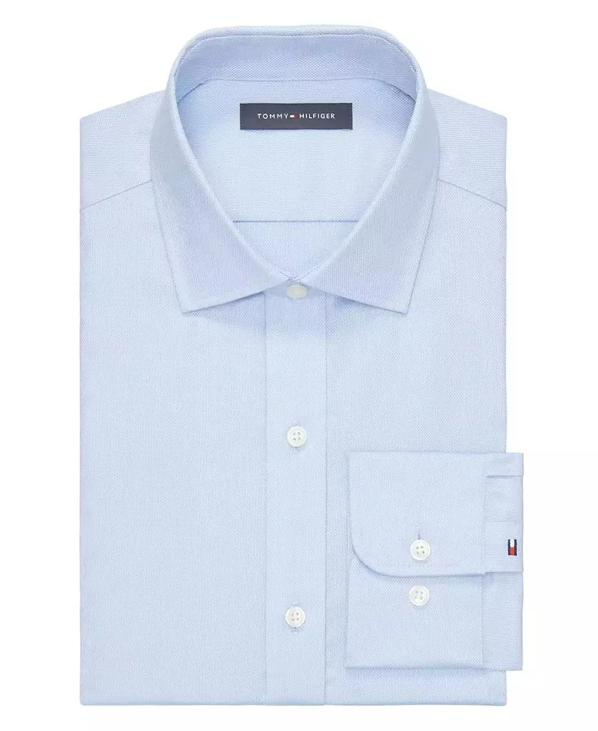 Tommy Hilfiger Men's TH Flex Essentials Wrinkle Free Stretch Dress Shirt, Regular & Slim Fit 3