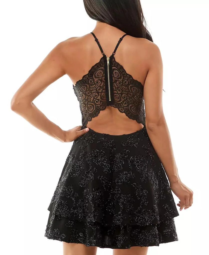 Emerald Sundae Juniors' Lace-Back Fit & Flare Dress 2