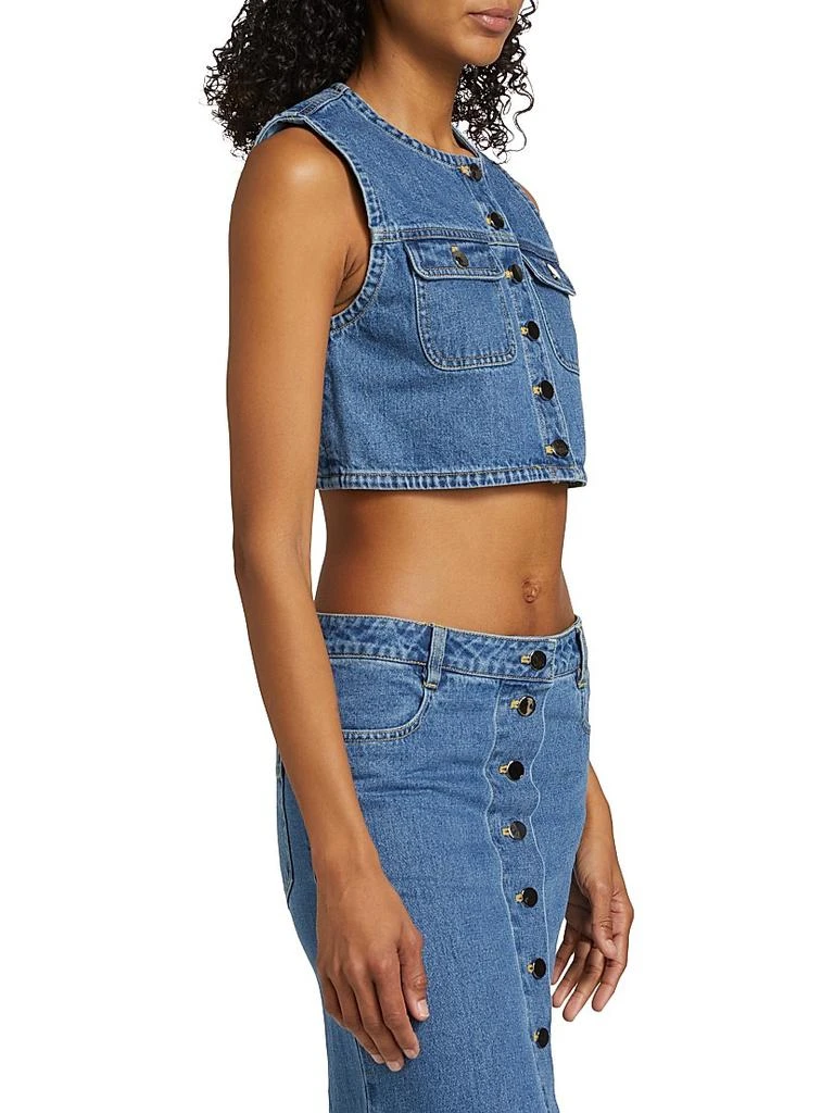 Ronny Kobo Guise Denim Crop Vest 4