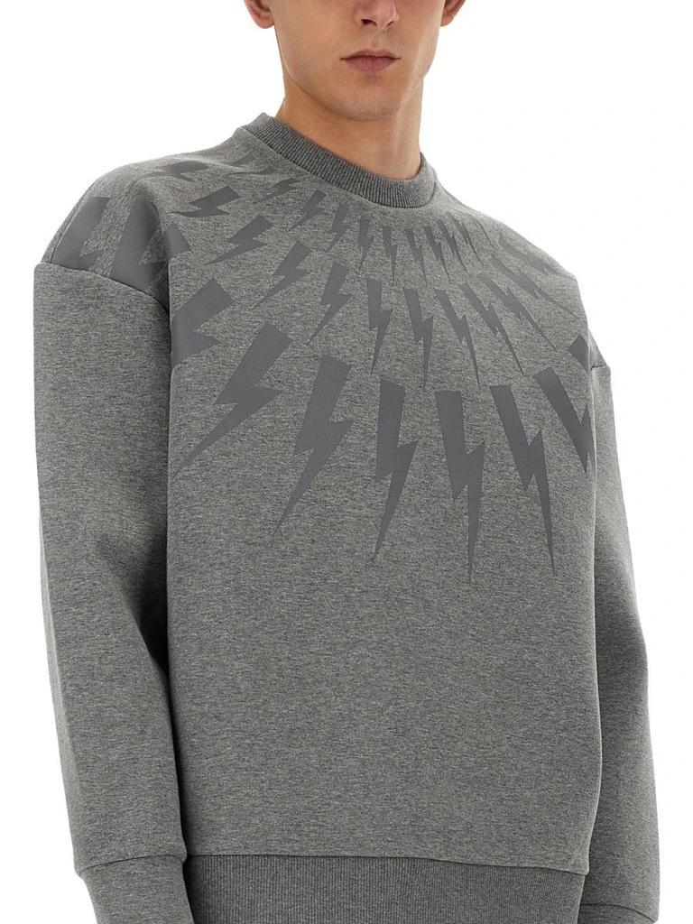 Neil Barrett Neil Barrett Thunderbolt Printed Crewneck Sweatshirt 4