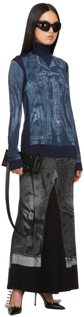 Jean Paul Gaultier Blue Trompe L'œil Turtleneck 4