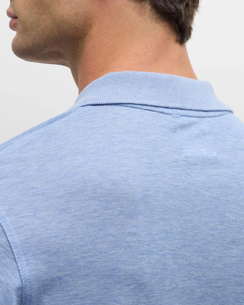 Kiton Men's Heathered Cotton Polo Shirt 5