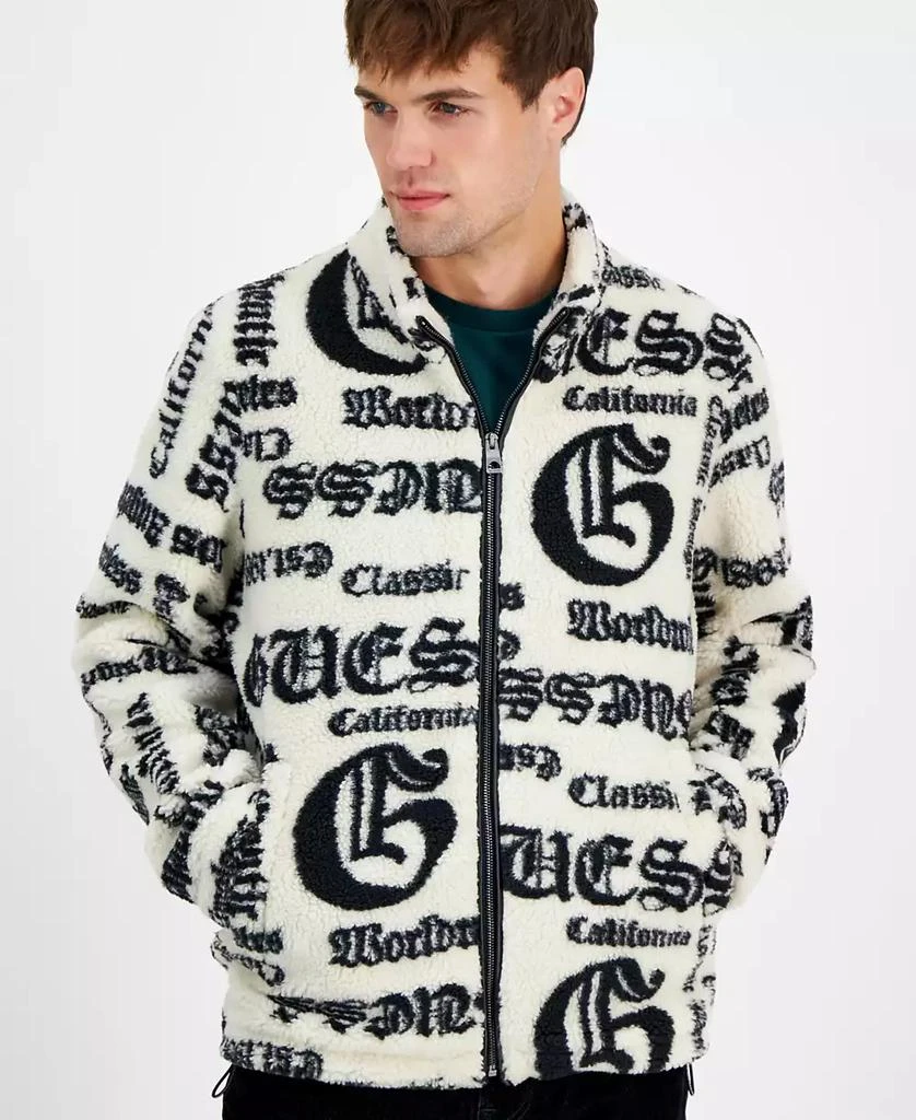 GUESS Men's Jacquard Sherpa Jacket 3
