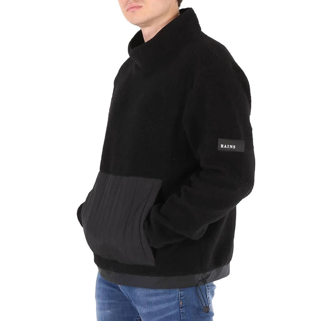 Rains Men's Black High Neck Fleece Sweater 2