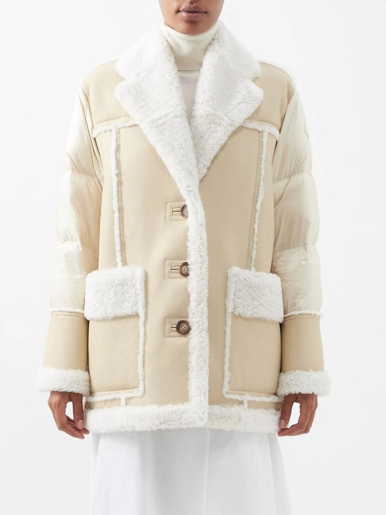 Moncler Ilay shearling-panelled down jacket 1