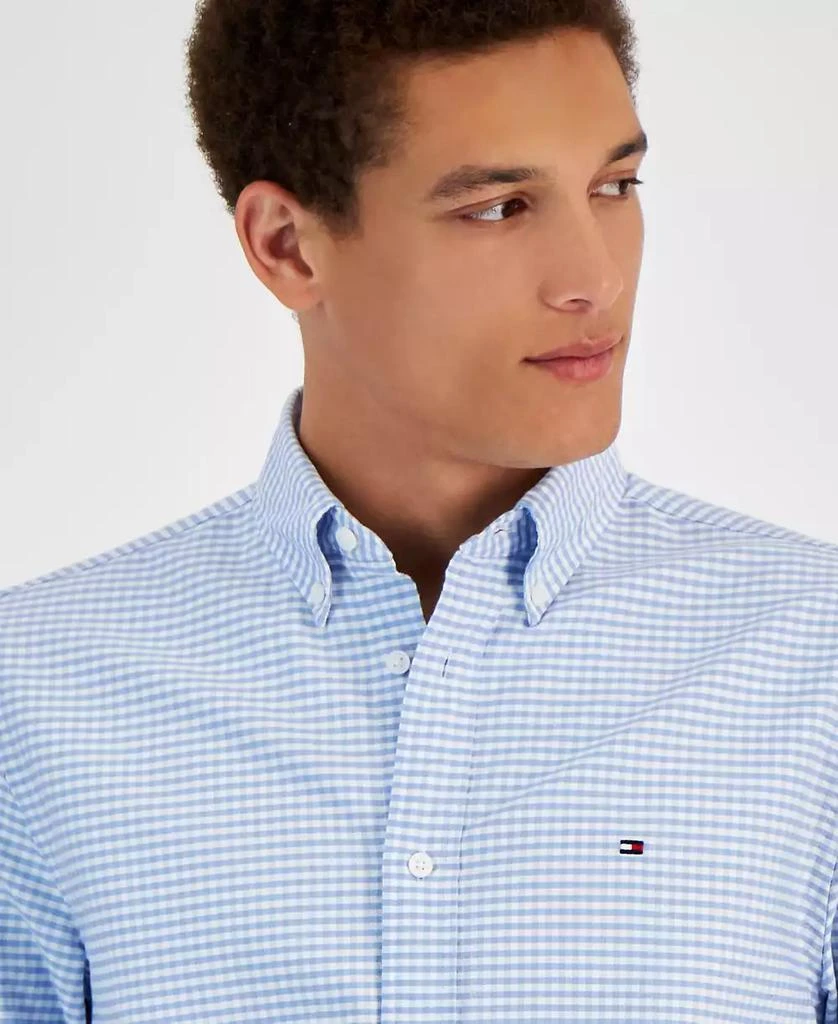 Tommy Hilfiger Men's Gingham Long Sleeve Button-Down Oxford Shirt 3