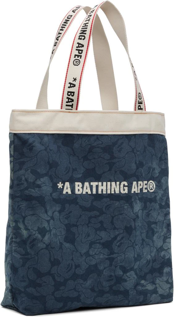Bape Blue Solid Camo Denim Tote 2