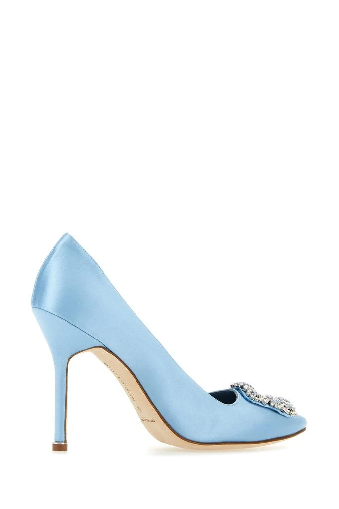 Manolo Blahnik Light blue satin Hangisi pumps 2