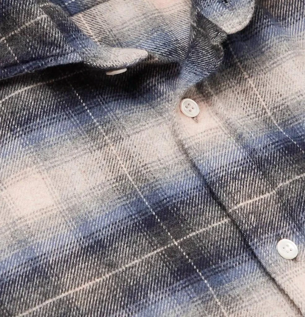 Hartford Paul Plaid Flannel Shirt In Blue 4