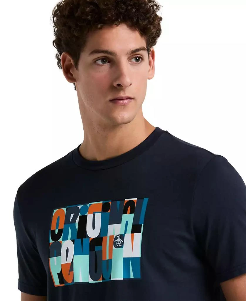 Original Penguin Men's Slim Fit Short Sleeve Crewneck Colorblocked Logo Graphic T-Shirt 3